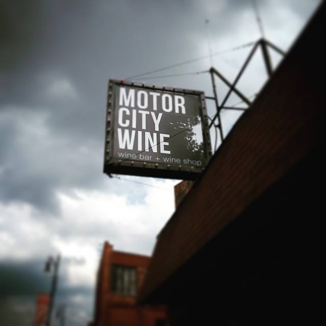 motor city wine sign